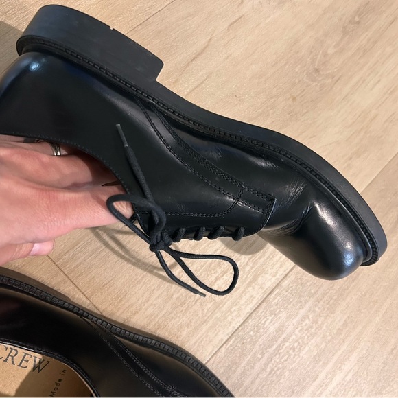J. Crew women’s  Black Leather Shoes made in Italy - Picture 7 of 10